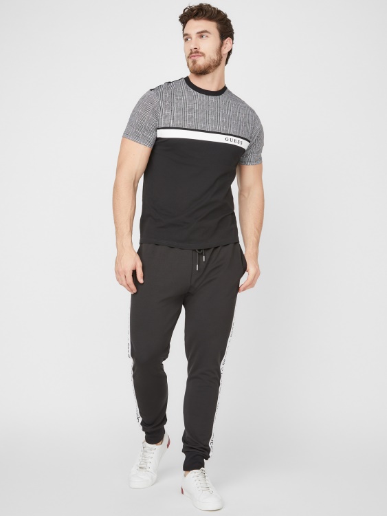 Guess Martyn Color-block Tee Jet Black Multi