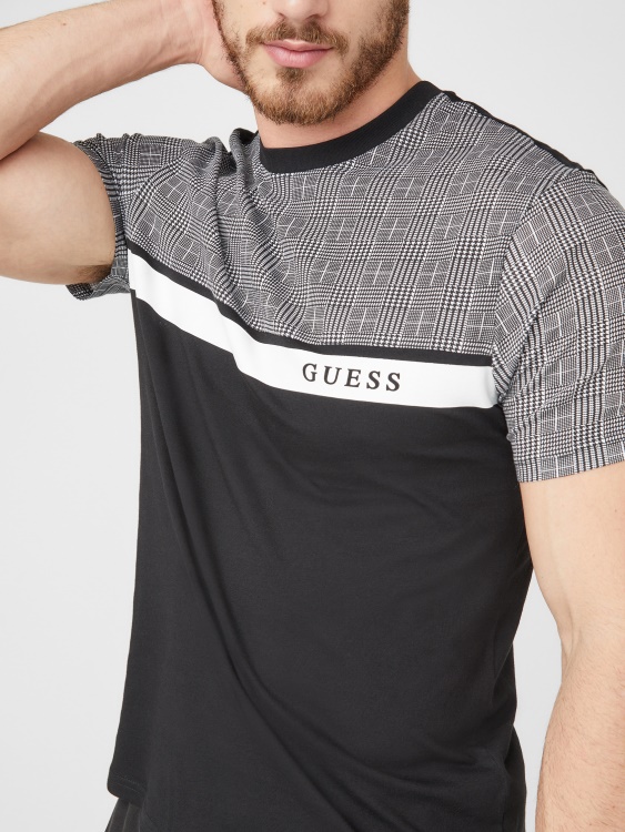 Guess Martyn Color-block Tee Jet Black Multi