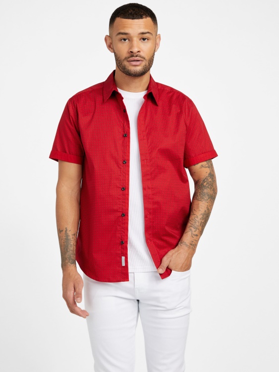 риза Gower Geo Printed Guess Varsity Red