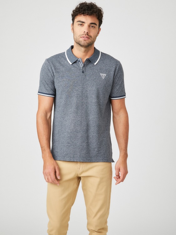Guess Richie Polo Silk Blue Multi