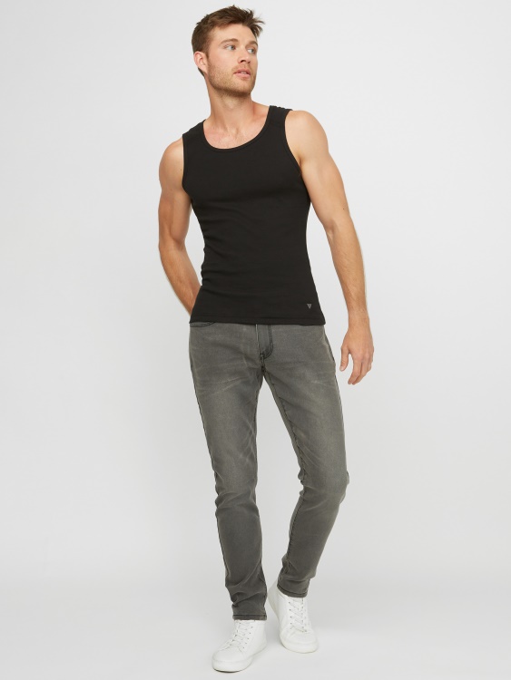 Guess Jet Black Bradford Rib Tank