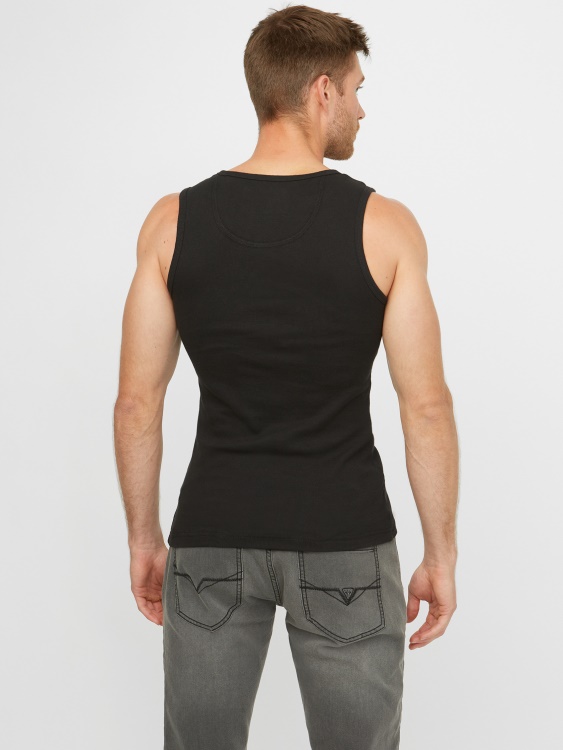 Guess Jet Black Bradford Rib Tank