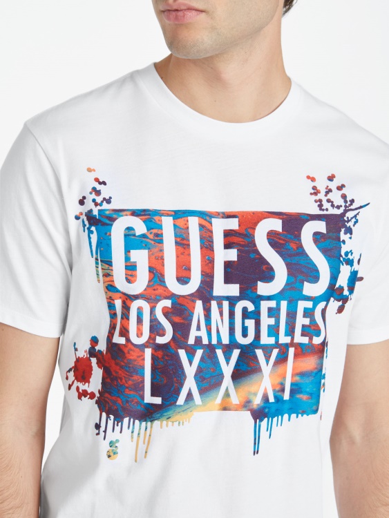 чисто бяла тениска с лого на Chesapeak Guess