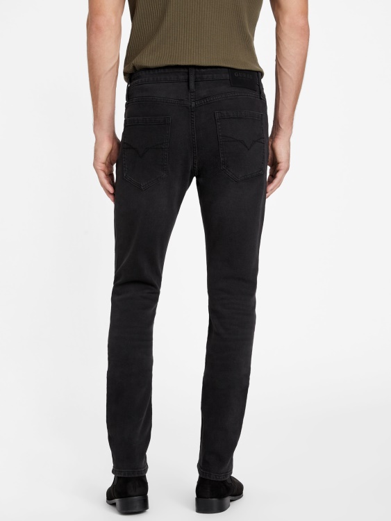 Guess Black Destruct Eco Draw тесни дънки за разкъсване и ремонт