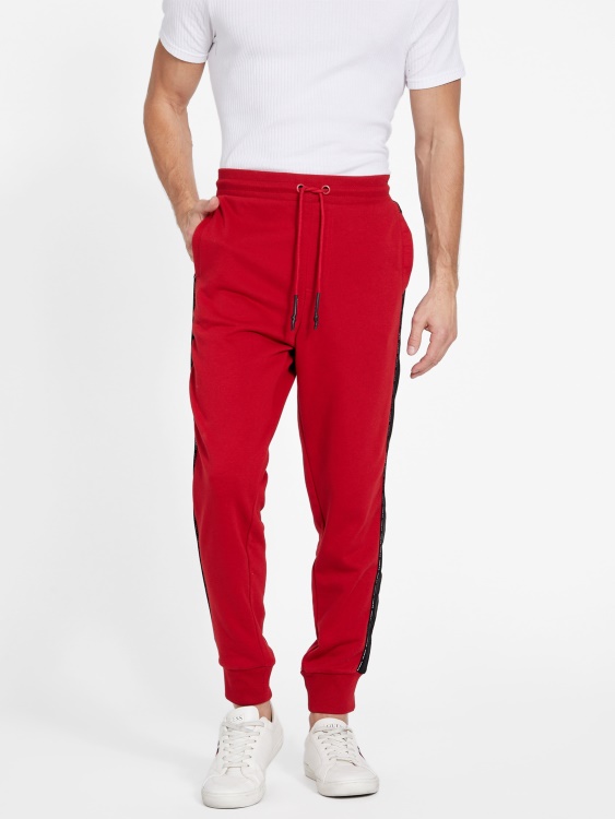 Guess Varsity Red Eco Marcell Logo Joggers