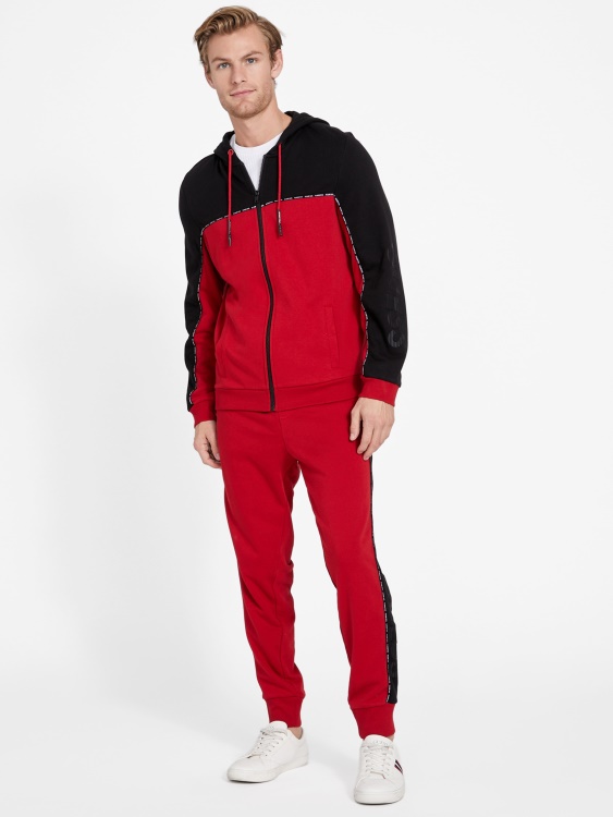Guess Varsity Red Eco Marcell Logo Joggers