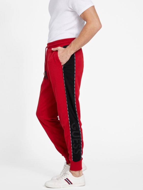 Guess Varsity Red Eco Marcell Logo Joggers