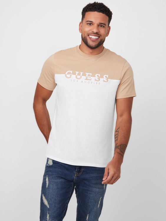 Chino Davion тениска с лого с цветни блокове Guess