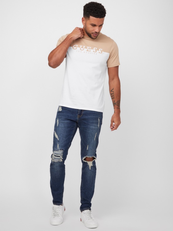 Chino Davion тениска с лого с цветни блокове Guess