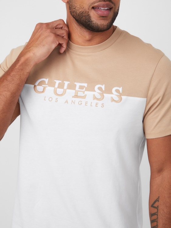 Chino Davion тениска с лого с цветни блокове Guess