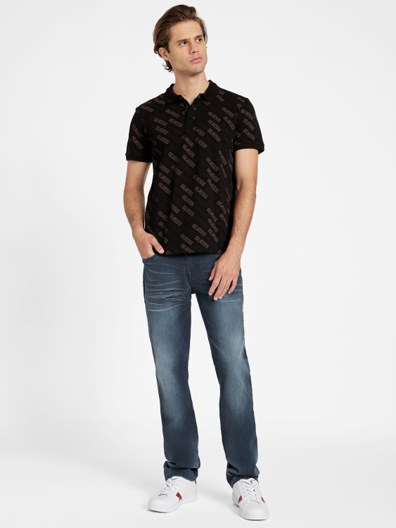 Bronton Logo Polo Guess Jet Black