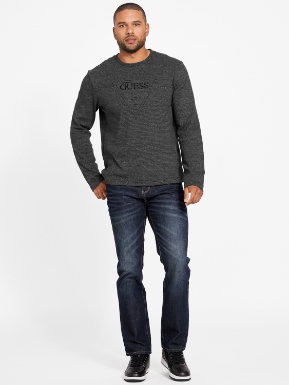 черен цвят Guess Tomas Crewneck