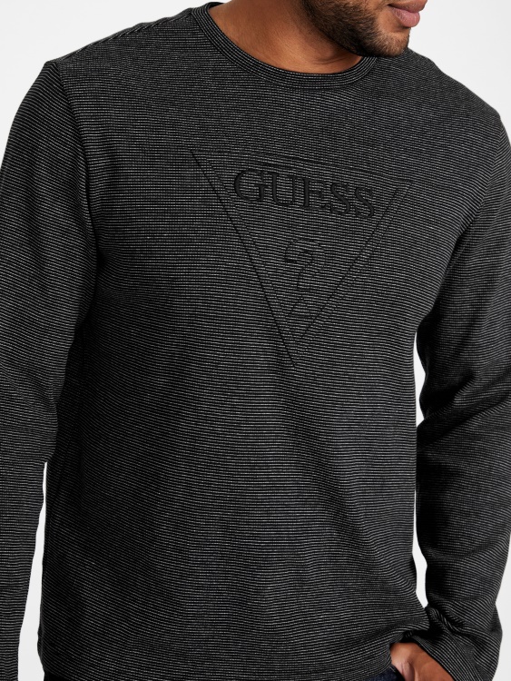 черен цвят Guess Tomas Crewneck