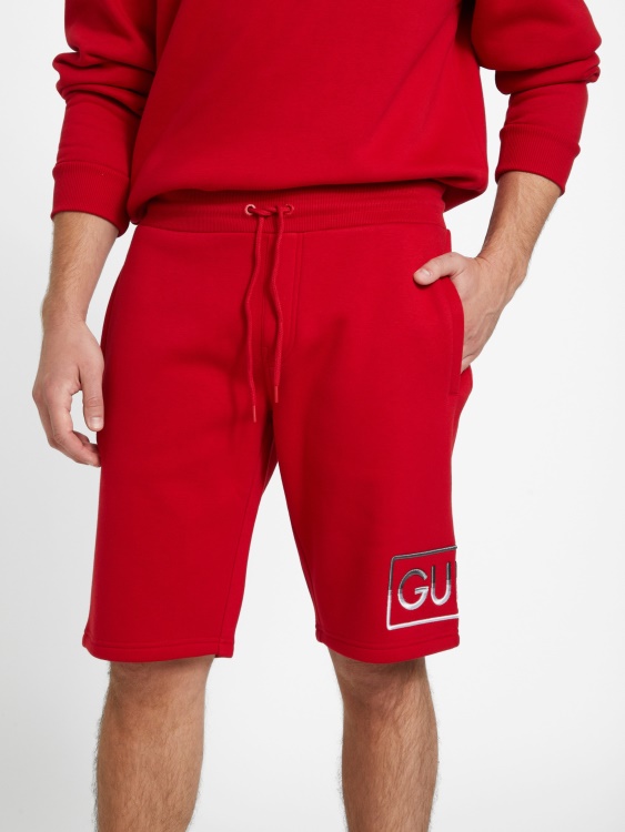 Guess Varsity червени плетени шорти Hartley
