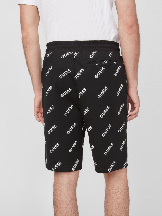 черни къси панталони с лого Montell Guess