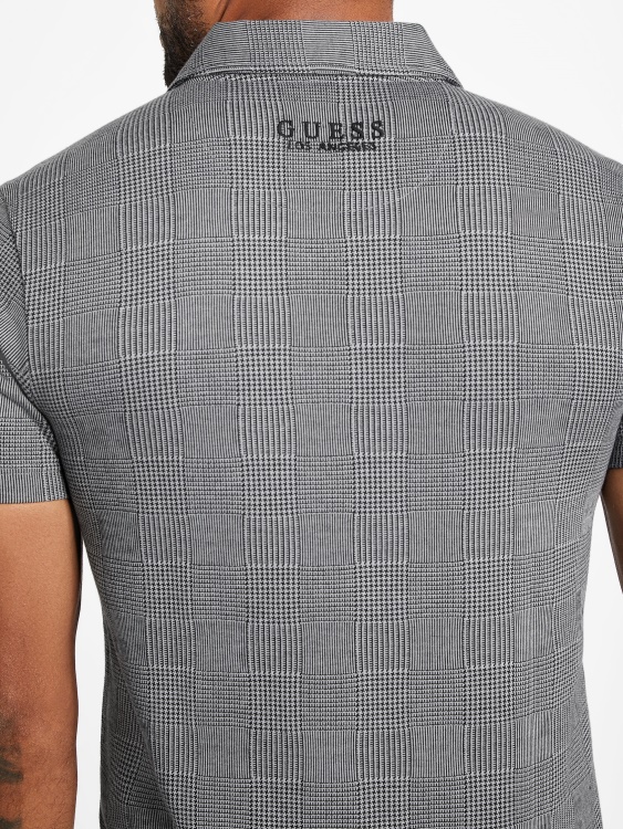 форт карирано поло с цип Guess сиво каре
