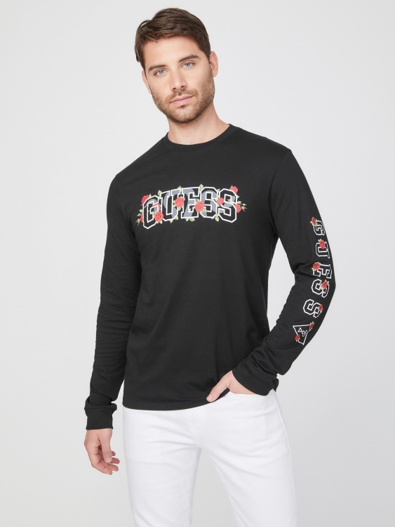 Guess Eco Knox Logo Crewneck Jet Black