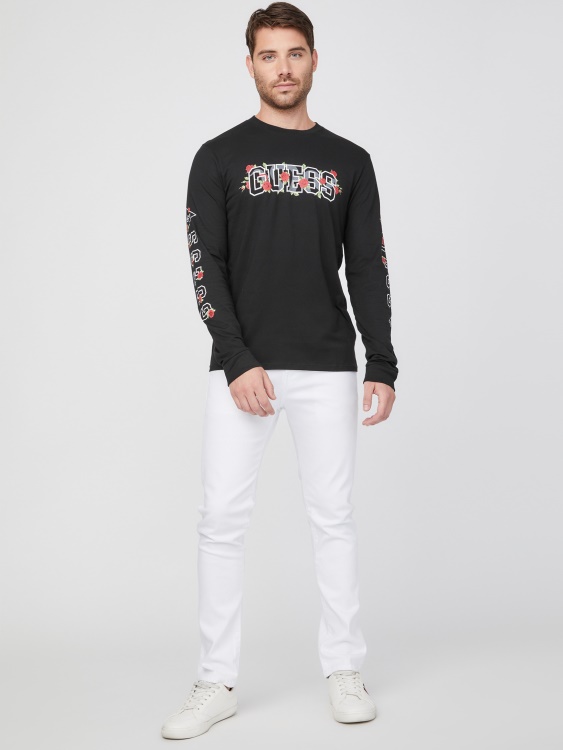 Guess Eco Knox Logo Crewneck Jet Black