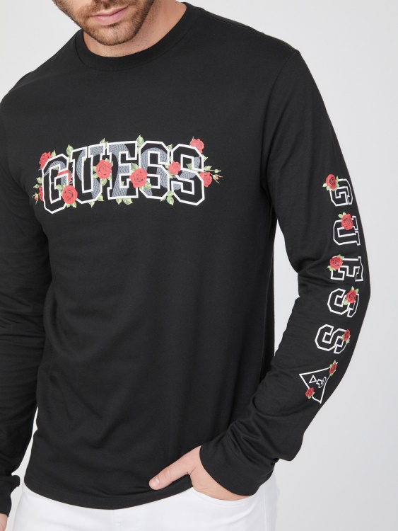 Guess Eco Knox Logo Crewneck Jet Black