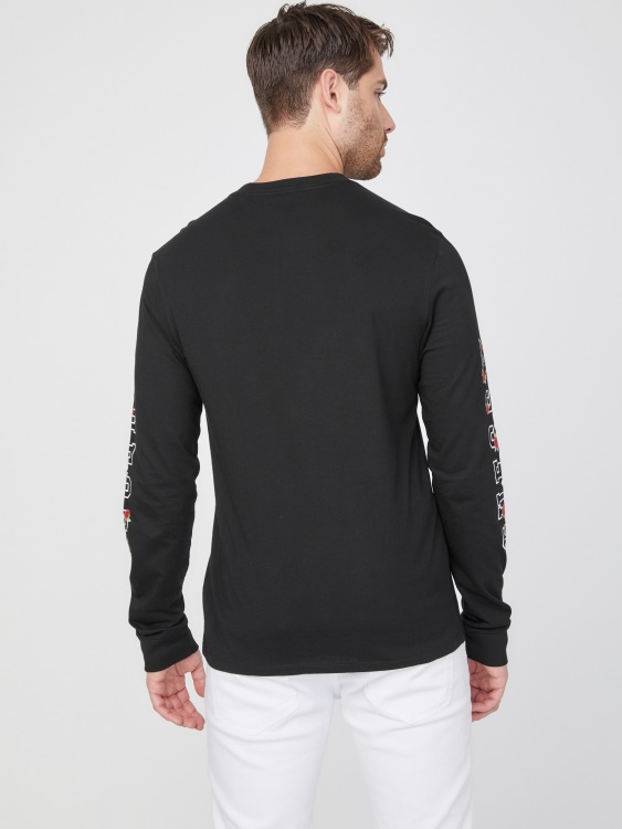 Guess Eco Knox Logo Crewneck Jet Black