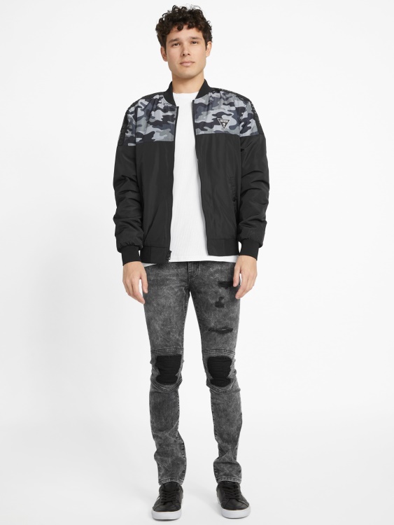 еко хавлиено летно яке Guess Camo Multi