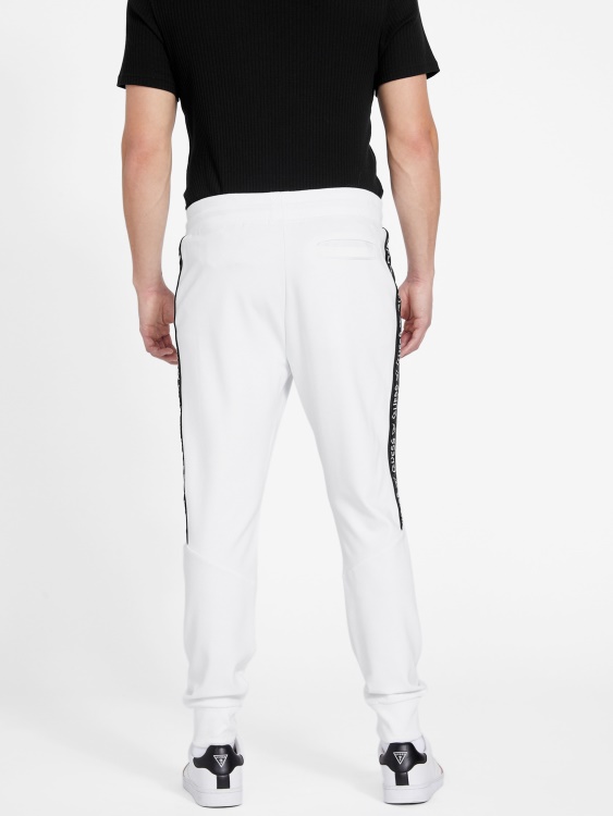 Jon Logo Tape Joggers Guess Pure White