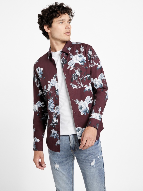 риза на цветя Marmont Red Guess Nate