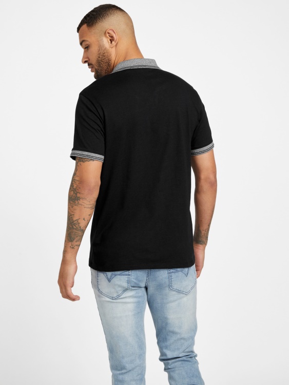 Jet Black Denver Johnny Pocket Polo Guess