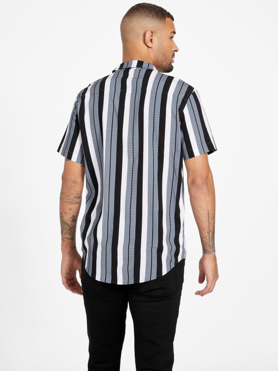Guess черна риза с райета нария