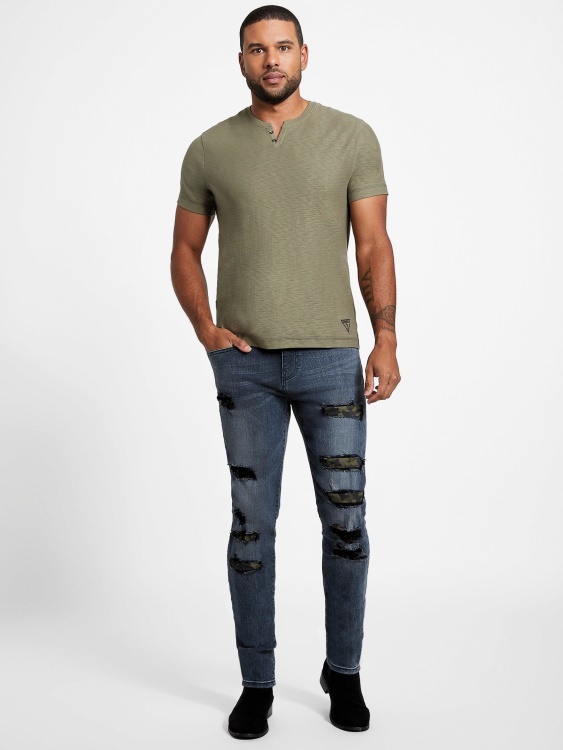 D824 Eco Ricky Split Tee Guess