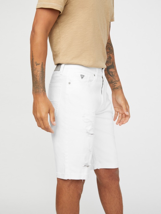 дънкови къси панталони Abby Denim White