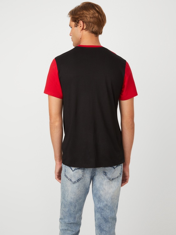 Davion Color-block Logo Tee Varsity Red Guess