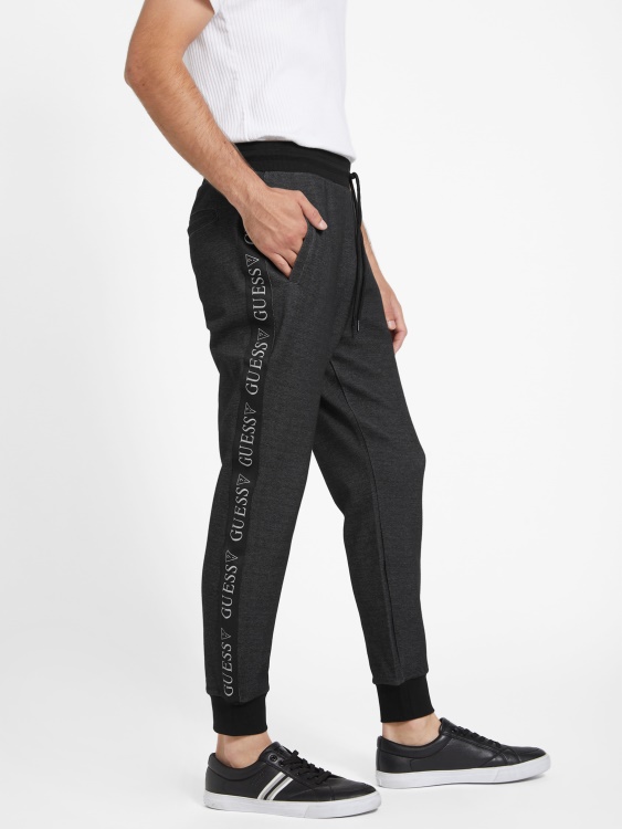 черен оксид Andrew Marled Logo Joggers Guess