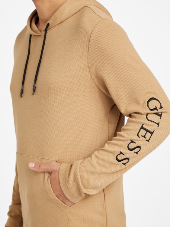 Margo вафлена качулка Guess препечено кафяво