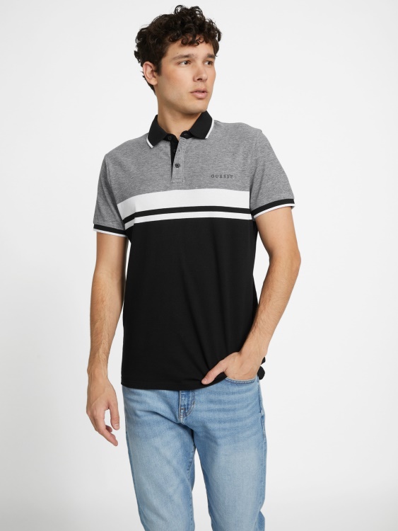 черно черно Multi Guess Eco Kai Color-block Polo