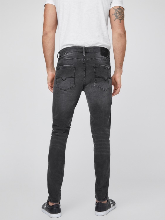 Jonah модерни тесни дънки Guess Black Destroy