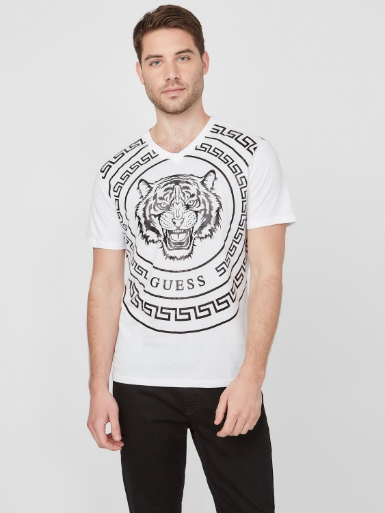 Griffin Tiger Tee Guess Pure White