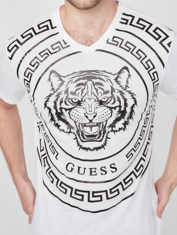 Griffin Tiger Tee Guess Pure White