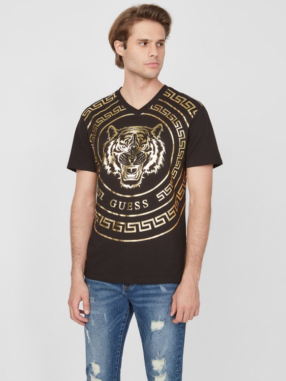 черна тениска Guess Griffin Tiger