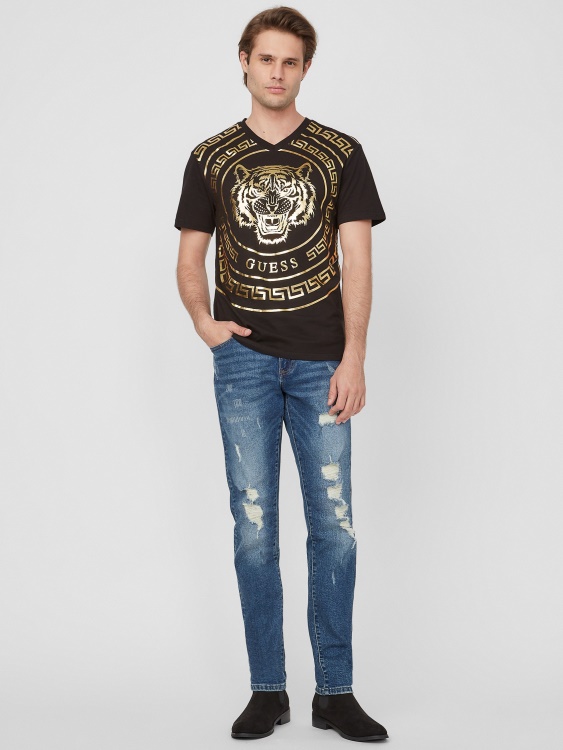 черна тениска Guess Griffin Tiger