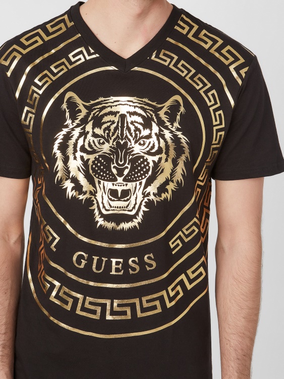 черна тениска Guess Griffin Tiger