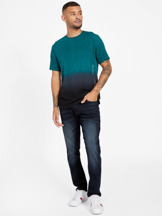 Guess Olsen Dip-dye Tee Regal Teal