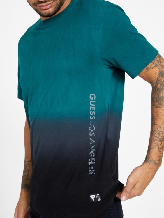 Guess Olsen Dip-dye Tee Regal Teal