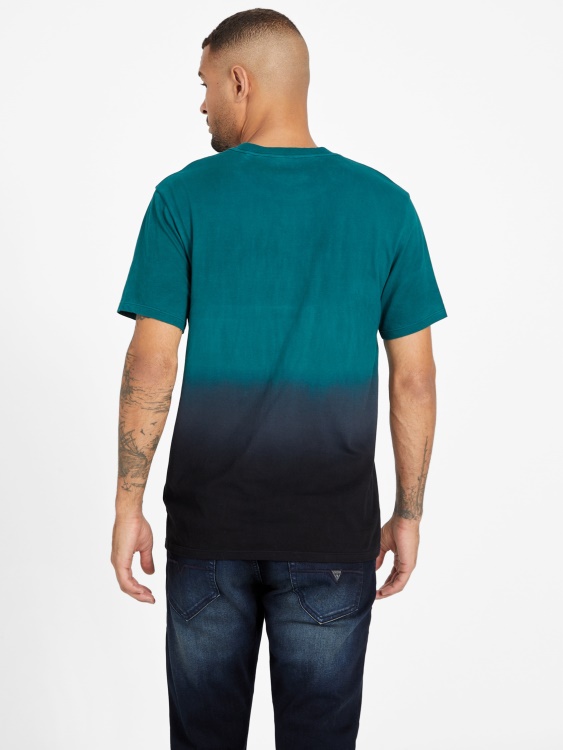 Guess Olsen Dip-dye Tee Regal Teal