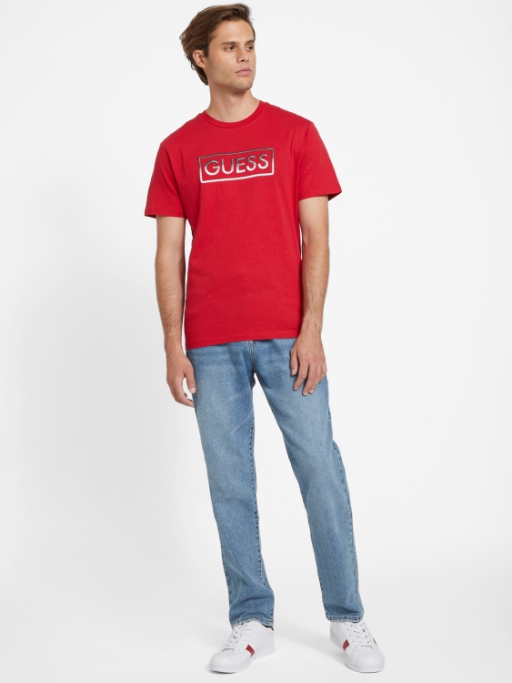 тениска с лого на Hartley Guess Varsity червена