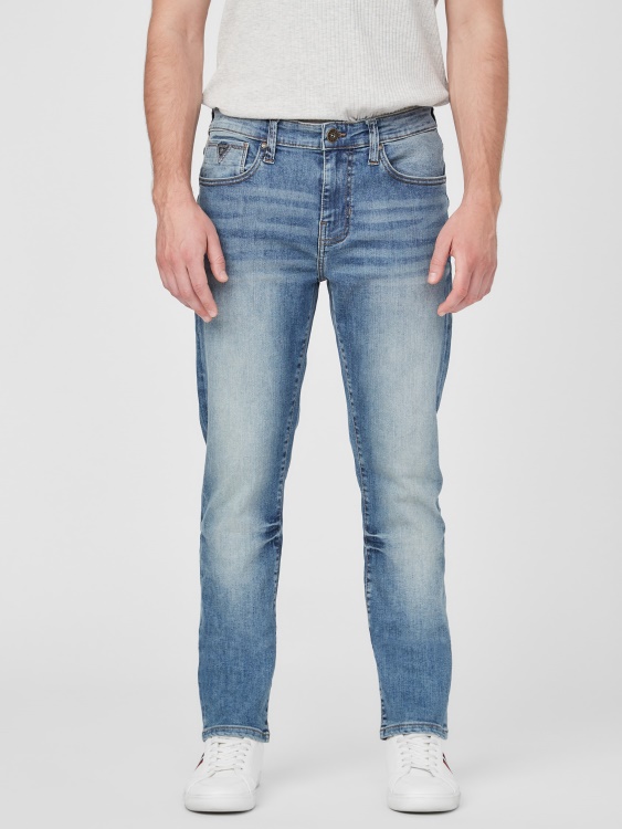 естествени тънки дънки с много пране Guess Halsted