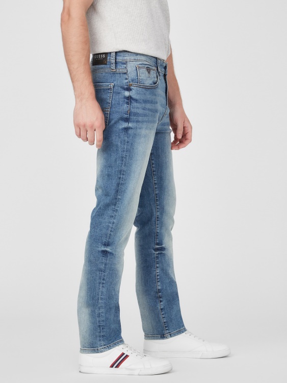 естествени тънки дънки с много пране Guess Halsted