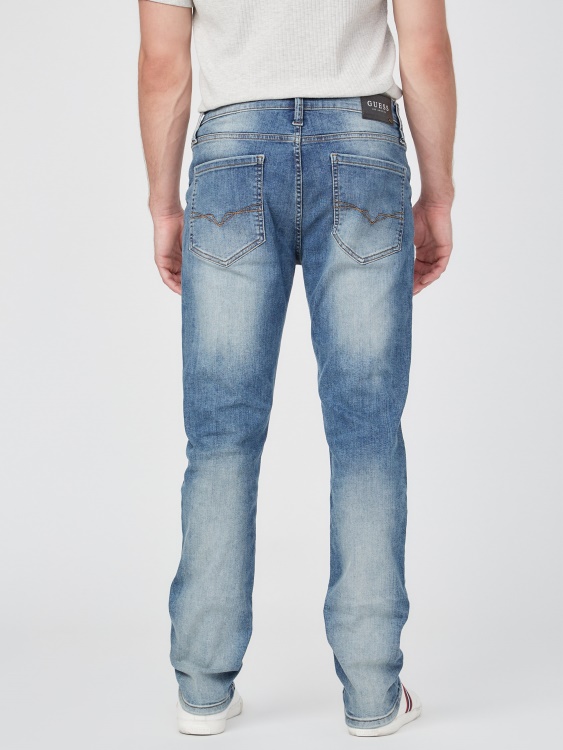 естествени тънки дънки с много пране Guess Halsted