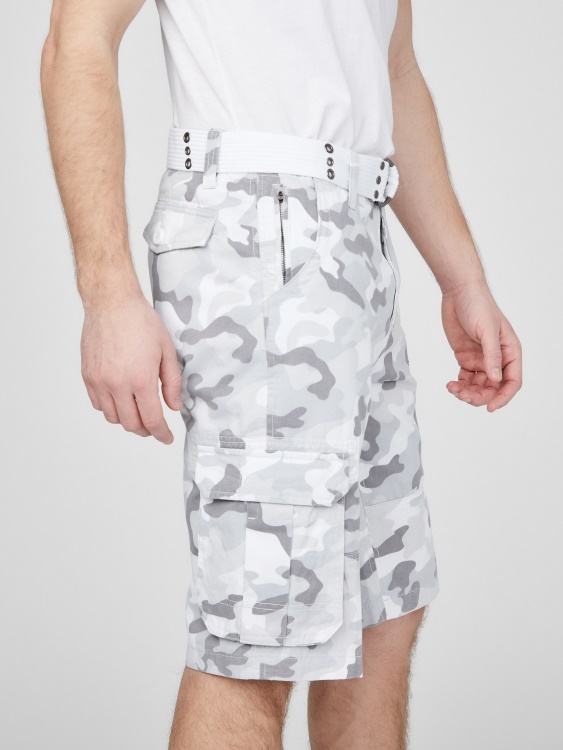 Beli камуфлаж карго шорти Multi Guess Karl бял камуфлаж