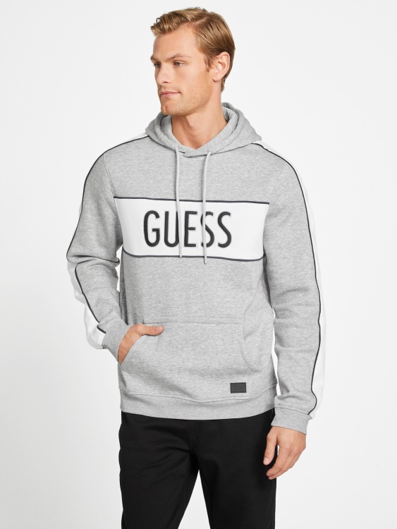 Guess Iben Hoodie светло меланжово сиво